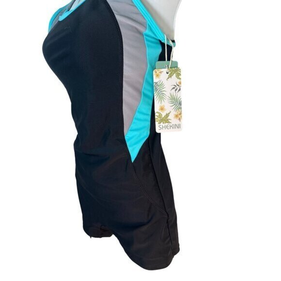 SHEKINI Womens Teens Girls Boyleg One Piece Full Coverage Swimsuit, NWT, SZ XS - Picture 3 of 10